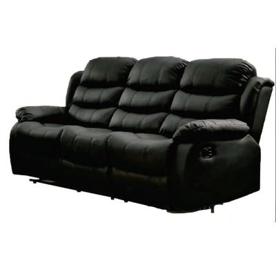 1908(XR9013) RECLINABLE BEVERLY NEGRO 3 CUERPOS