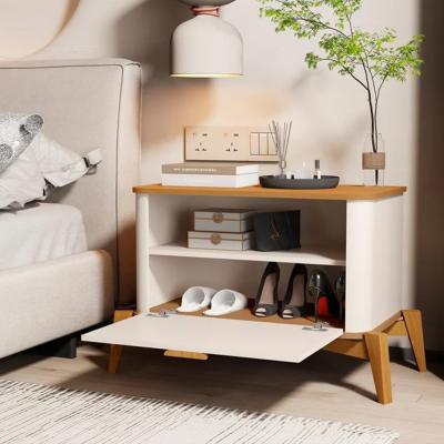 (32000)MESA DE LUZ BURITI 1 PTA. OFF WHITE/NATURE
