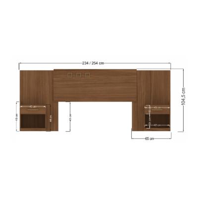 CABECERA HAVANA  2PL C/MESA DE LUZ ,JATOBA/JATOBA