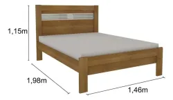 CAMA SAFIRA 2 PLAZAS MDP CINAMOMO/OFF WHITE FLEX