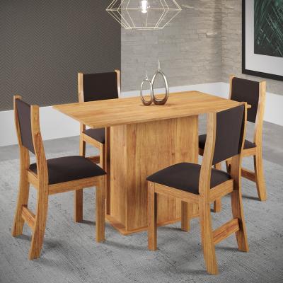 COMEDOR DIAMANTE S (MIEL) C/ 4 SILLAS SOL(BARROCO)