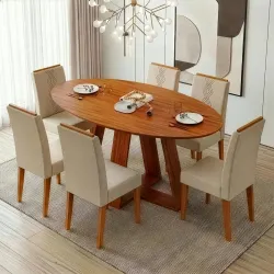 COMEDOR LIA 6 SILLAS(23142.8224) FREIJO/FREIJO