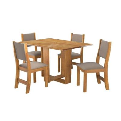 COMEDOR MILANI S MIEL C/4 SILLAS SOL GRAFITE(6B)