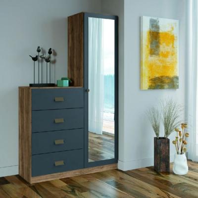 COMODA ESTILO 1.4 C/ESP. JATOBA/GRAFITE