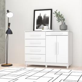 COMODA SIRIUS 5 CAJONES 2 PUERTAS BLANCA