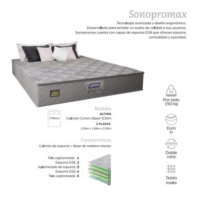 CONJUNTO DE SOMMIER SONOPROMAX 1.40