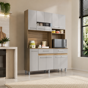 KIT DE COCINA 611  10 PUERTAS 2 CAJONES TEKA/WHITE