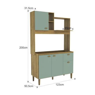 KIT DE COCINA AZALEIA MIEL/VERDE