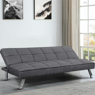 (L1757)SOFA CAMA GRIS TELA