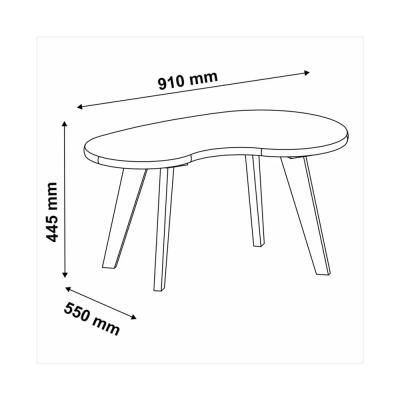 MESA DE CENTRO ORGANICA OFF WHITE