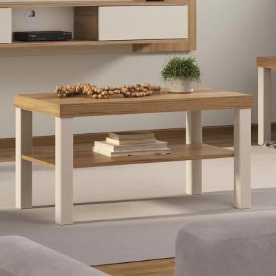 MESA DE CENTRO UP CARVALHO/OFF WHITE