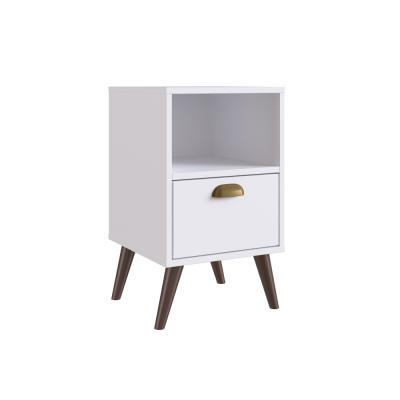 MESA DE LUZ 1 CAJON BLANCA