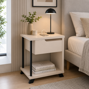 MESA DE LUZ LUXO 1 CAJON OFF WHITE