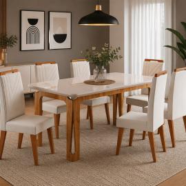 NATUZZI COMEDOR C/6 SILLAS DIAMANTE (5B)
