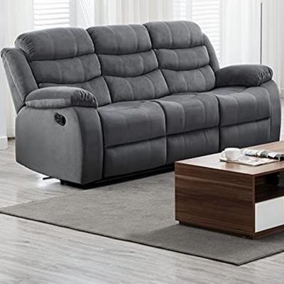 RECLINABLE  BEVERLY 3 CUERPOS GRIS