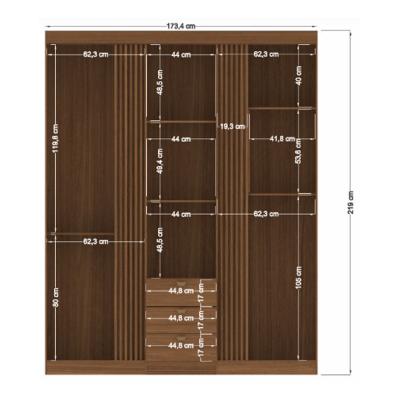 ROPERO AURORA 3.3 JATOBA/ARENA ESPEJO 90130 (4b)