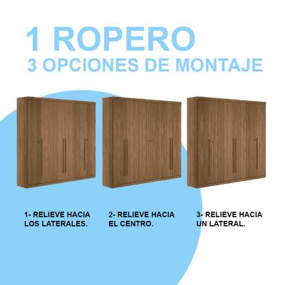 ROPERO BURITI 6 PTAS.  JATOBA/JATOBA(3B)