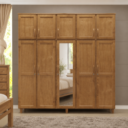 ROPERO FIRENZE MADERA 10 PUERTAS IMBUIA (2-B)