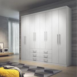 ROPERO MASTER NEW 8 PUERTAS  CAJONES BLANCO (3B)