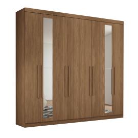 ROPERO MASTER NEW 8 PUERTAS 4 CAJONES CON ESPEJO JATOBA ESPEJO