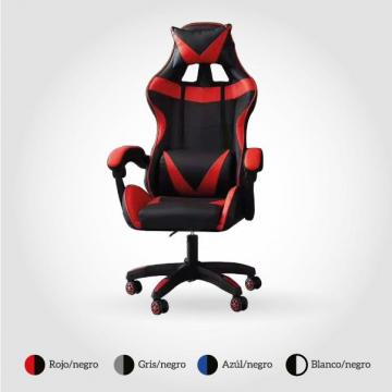 SILLA GAME  BLANCA/NEGRA PU