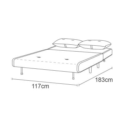 SL1104 SOFA CAMA ERIKA 1 1/2 PLAZA GRIS