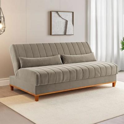 SOFA CAMA DUNA 2PL. (TERCIOPELO GRIS PEROLA)