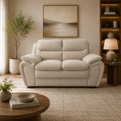 SOFA GEORGIA TAPIZADO TELA 2 CUERPOS BEIGE