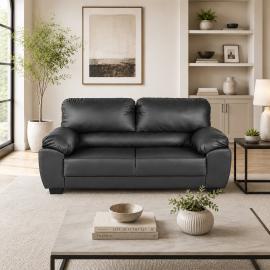 SOFA SUTILLE 3 CUERPOS TAPIZADO PU GRIS